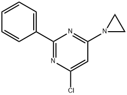 6-(1-Aziridinyl)-4-chloro-2-phenylpyrimidine 结构式