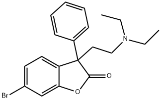 6-bromo-3-(2-diethylaminoethyl)-3-phenyl-benzofuran-2-one 结构式