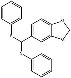 5-[bis(phenylsulfanyl)methyl]benzo[1,3]dioxole 结构式