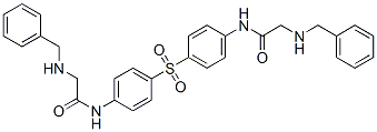 2-(benzylamino)-N-[4-[4-[[2-(benzylamino)acetyl]amino]phenyl]sulfonylp henyl]acetamide 结构式
