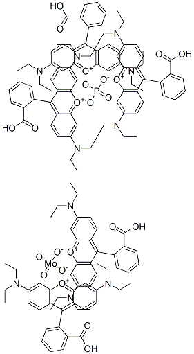 9-(2-羧基苯基)-3,6-二(二乙氨基)-占吨翁钼酸磷酸盐 结构式