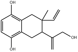 6-Ethenyl-5,6,7,8-tetrahydro-7-[1-(hydroxymethyl)ethenyl]-6-methyl-1,4-naphthalenediol 结构式