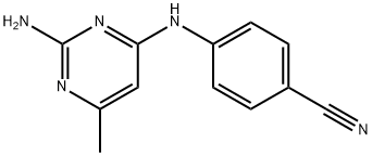 4-[(2-amino-6-methyl-pyrimidin-4-yl)amino]benzonitrile 结构式