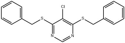 4,6-bis(benzylsulfanyl)-5-chloro-pyrimidine 结构式