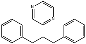 2-(1,3-diphenylpropan-2-yl)pyrazine 结构式