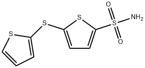 5-(2-噻吩硫代)噻吩-2-磺酰胺 结构式
