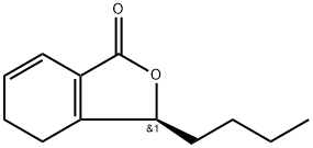 (3S)-3-丁基-4,5-二氢-1(3H)-异苯并呋喃酮 结构式