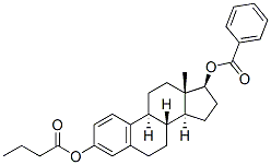 1,3,5(10)-Estratriene-3,17β-diol 17-benzoate 3-butanoate 结构式