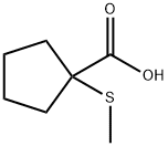 Cyclopentanecarboxylic acid, 1-(methylthio)- (9CI) 结构式