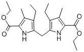 5,5'-亚甲基双(4-乙基-3-甲基-2-吡咯羧酸二乙酯) 结构式