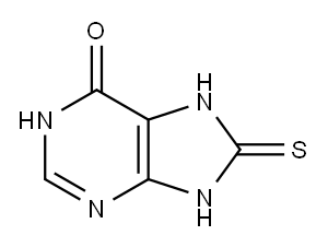 1,7,8,9-tetrahydro-8-thioxo-6H-purin-6-one 结构式
