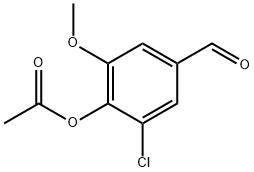 乙酸(2-氯-4-甲酰-6-甲氧基-苯基)酯 结构式