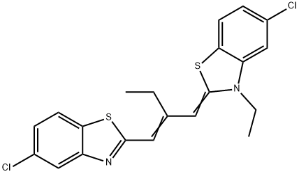 5-chloro-2-[2-[(5-chlorobenzothiazol-2-yl)methylene]butylidene]-3-ethyl-2,3-dihydrobenzothiazole 结构式