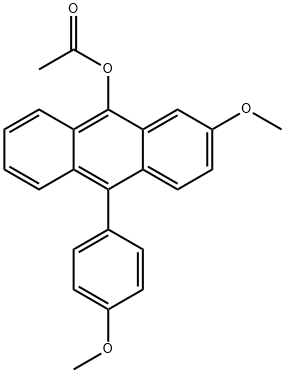 [2-methoxy-10-(4-methoxyphenyl)anthracen-9-yl] acetate 结构式