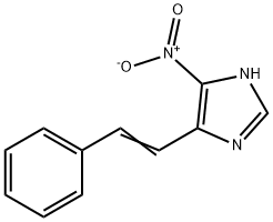 1H-IMIDAZOLE, 4-NITRO-5-[(E)-2-PHENYLETHENYL]- 结构式