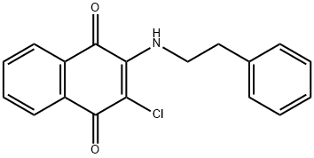 2-chloro-3-(phenethylamino)naphthalene-1,4-dione 结构式