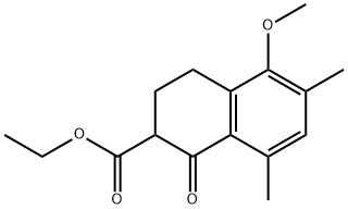 ethyl 5-methoxy-6,8-dimethyl-1-oxo-tetralin-2-carboxylate 结构式