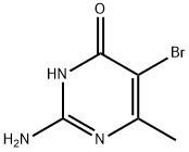 2-氨基-5-溴-6-甲基-4-咆嘧啶 结构式