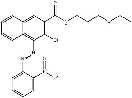N-(3-ethoxypropyl)-3-hydroxy-4-[(2-nitrophenyl)azo]naphthalene-2-carboxamide 结构式