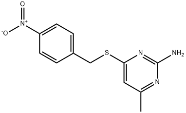 4-methyl-6-[(4-nitrophenyl)methylsulfanyl]pyrimidin-2-amine 结构式