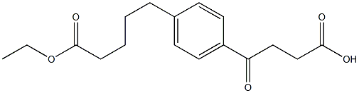 4-[4-(4-ethoxycarbonylbutyl)phenyl]-4-oxo-butanoic acid 结构式