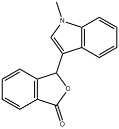 3-(1-methylindol-3-yl)-3H-isobenzofuran-1-one 结构式