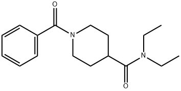 1-benzoyl-N,N-diethyl-piperidine-4-carboxamide 结构式