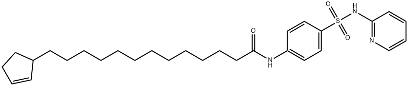13-(1-cyclopent-2-enyl)-N-[4-(pyridin-2-ylsulfamoyl)phenyl]tridecanami de 结构式