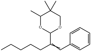 4,5,5-trimethyl-2-(1-phenylhept-1-en-2-yl)-1,3-dioxane 结构式