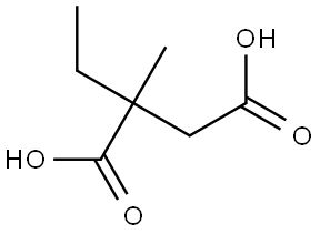 2-乙基-2-甲基丁二酸 结构式