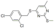 4-[(2,4-dichlorophenyl)methylsulfanyl]-6-methyl-2-methylsulfanyl-pyrim idine 结构式