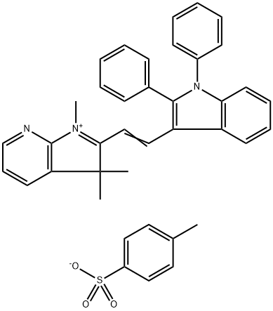 2-[2-(1,2-diphenyl-1H-indol-3-yl)vinyl]-1,3,3-trimethyl-3H-pyrrolo[2,3-b]pyridinium toluene-p-sulphonate  结构式