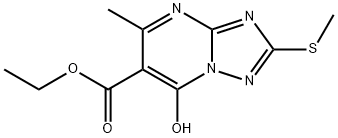 ethyl 7-hydroxy-5-methyl-2(methylthio)-1,2,4-triazolo[1,5-a]pyrimidine-6-carboxylate 结构式