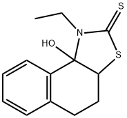 1-Ethyl-3a,4,5,9b-tetrahydro-9b-hydroxynaphtho[1,2-d]thiazole-2(1H)-thione 结构式