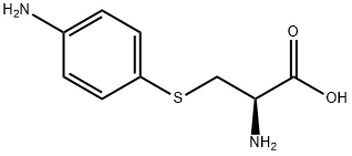 2-氨基-3-[(4-氨基苯基)硫烷基]丙酸 结构式