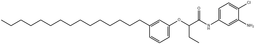 N-(3-Amino-4-chlorophenyl)-2-(3-pentadecylphenoxy)butyramide 结构式