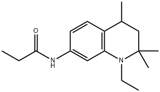 N-[(1-Ethyl-1,2,3,4-tetrahydro-2,2,4-trimethylquinolin)-7-yl]propanamide 结构式