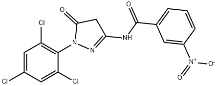 1-(2',4',6'-三氯苯基)-3-(间硝基苯甲酰胺基)-5-吡唑酮 结构式