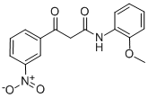 2-(3-硝基苯甲酰基)-乙酸邻甲氧基苯胺 结构式