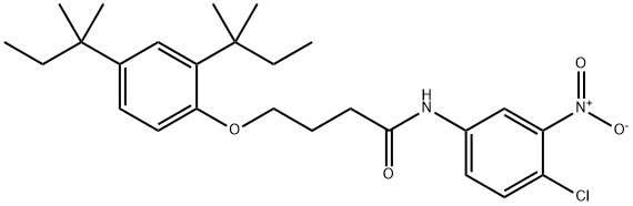 4-(2,4-二特戊基苯氧基)-N-(4-氯-3-硝基苯基)丁酰胺 结构式