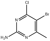 5-溴-4-氯-6-甲基-2-嘧啶胺 结构式