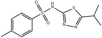 N-[5-isopropyl-1,3,4-thiadiazol-2-yl]-p-toluenesulphonamide  结构式