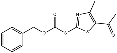 S-(5-acetyl-4-methylthiazol-2-yl) O-benzyl thiocarbonate  结构式