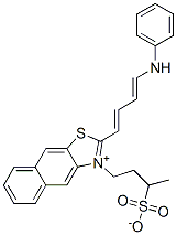 2-[4-(phenylamino)-1,3-butadienyl]-3-(3-sulphonatobutyl)naphtho[2,3-d]thiazolium 结构式