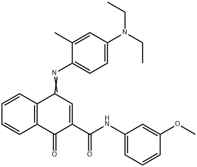 4-[[4-(Diethylamino)-2-methylphenyl]imino]-1,4-dihydro-N-(3-methoxyphenyl)-1-oxo-2-naphthalenecarboxamide 结构式