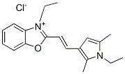 氯化3-乙基-2-[2-(1-乙基-2,5-二甲基-1H-吡咯-3-基)乙烯基]苯并恶唑翁盐 结构式