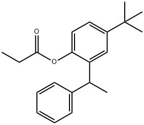 [2-(1-phenylethyl)-4-tert-butyl-phenyl] propanoate 结构式