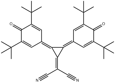 [2,3-Bis[3,5-bis(1,1-dimethylethyl)-4-oxo-2,5-cyclohexadien-1-ylidene]cyclopropylidene]propanedinitrile 结构式
