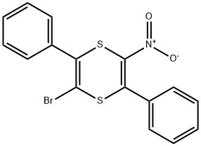 2-bromo-5-nitro-3,6-diphenyl-1,4-dithiine 结构式