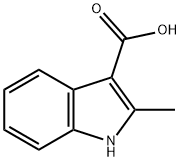 2-甲基-3-吲哚甲酸 结构式